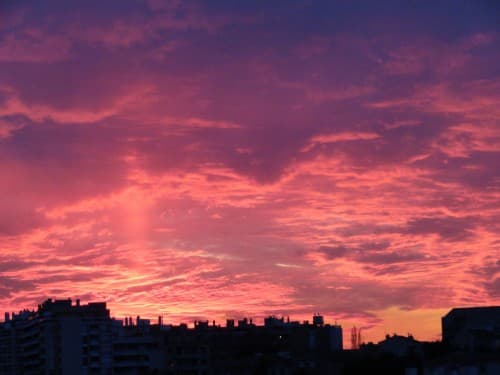 Ciel rougeoyant du soir 