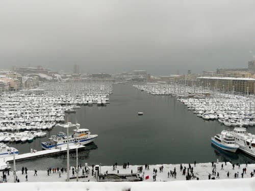 Vieux Port sous la neige