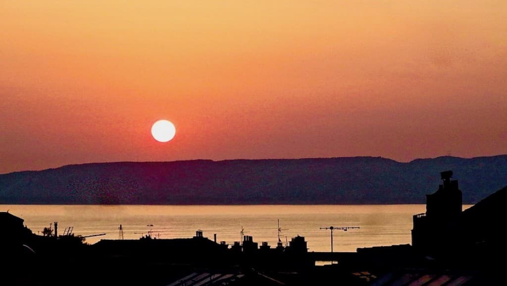Le soleil à 21:13