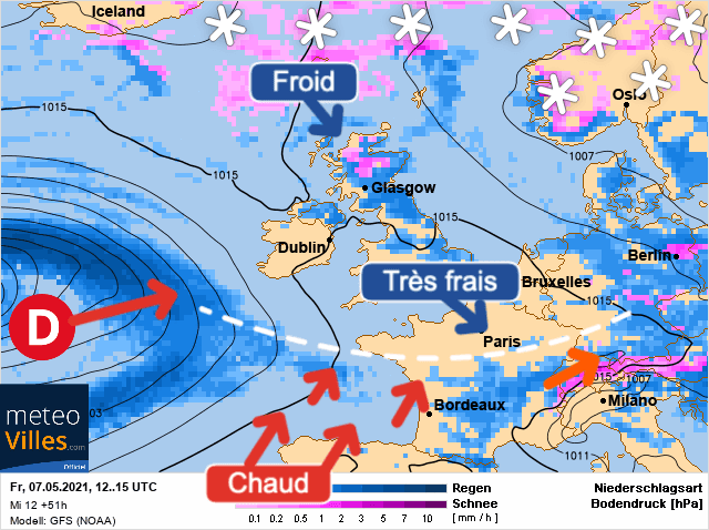 Carte de prévisions d'europe du Vendredi 7 mai 2021