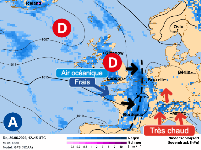 Carte de prévisions d'europe du Jeudi 30 juin 2022