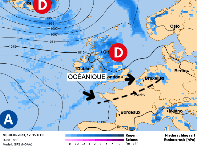 Carte de prévisions d'europe du Mercredi 28 juin 2023