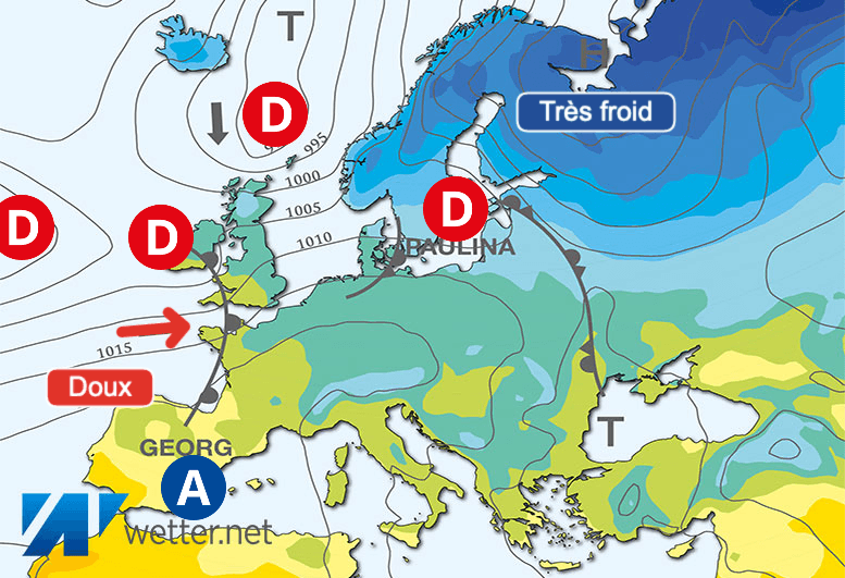 Carte de prévisions d'europe du Mardi 13 février 2024