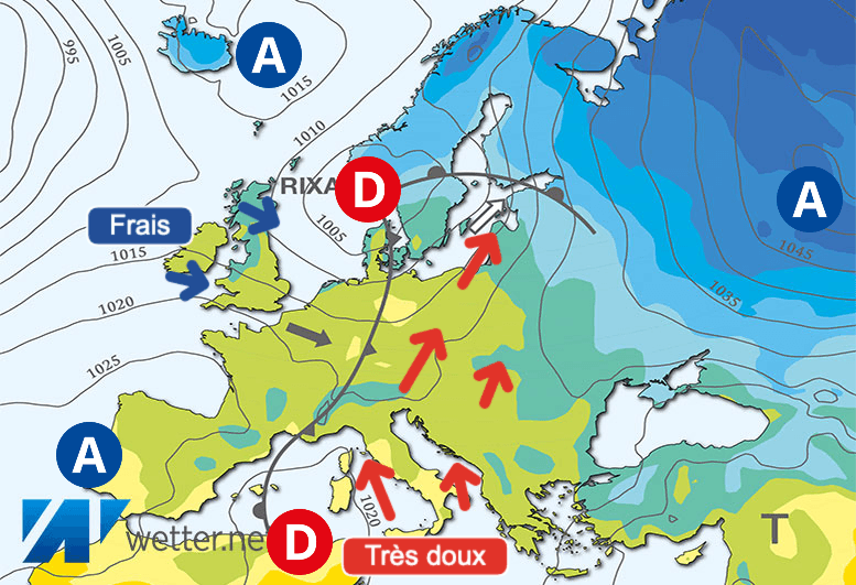 Carte de prévisions d'europe du Vendredi 16 février 2024