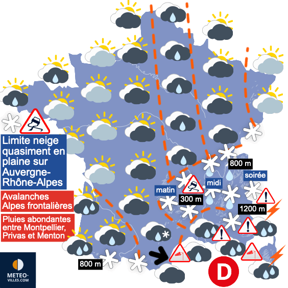 Amélioration au Sud-est, mais pas d'anticyclone durable