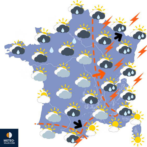 Chaleur dans le Sud-est, fraîcheur dans le Nord-ouest