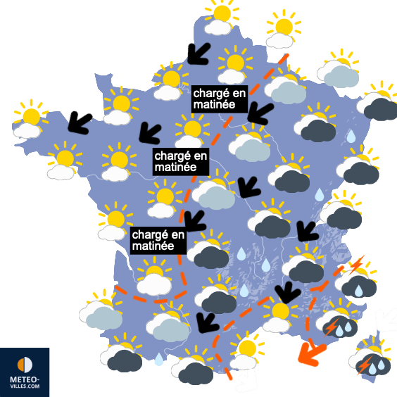 Carte de prévisions du temps du Mardi 17 septembre 2024