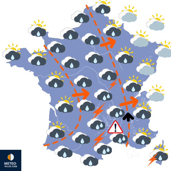 Carte de prévisions du temps du Dimanche 22 septembre 2024