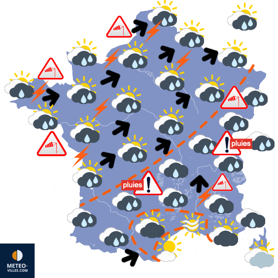Carte de prévisions du temps du Jeudi 26 septembre 2024