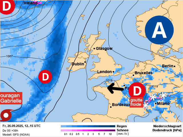 Carte de prévisions d'europe du Vendredi 26 septembre 2025