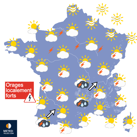 Orages violents dimanche, puis la chaleur s’intensifie