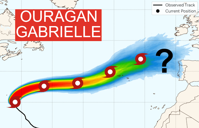 Ouragan Gabrielle sur l'Atlantique : des conséquences en France ce week-end ?