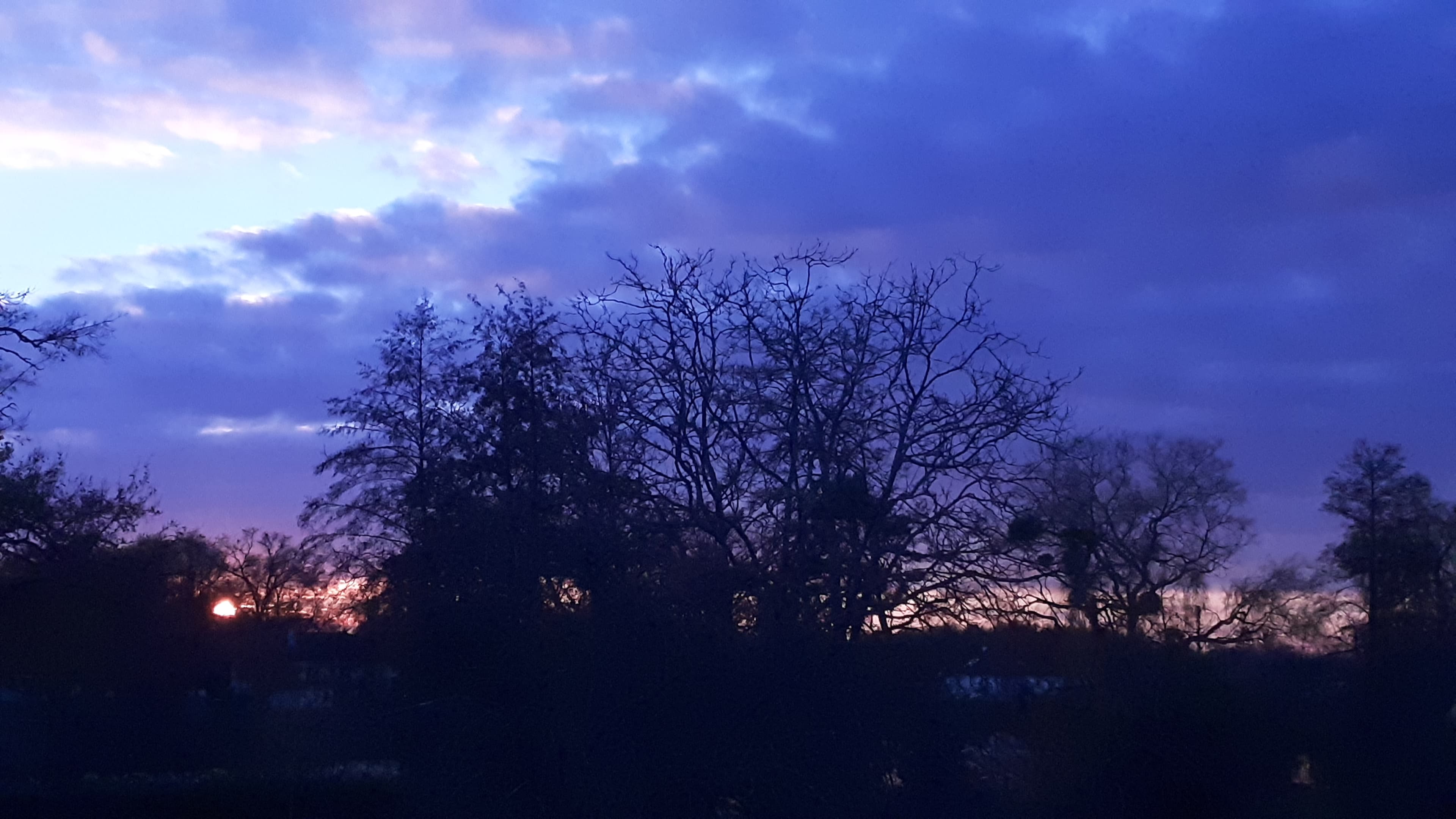 Couché de soleil à Yvré l'Evêque