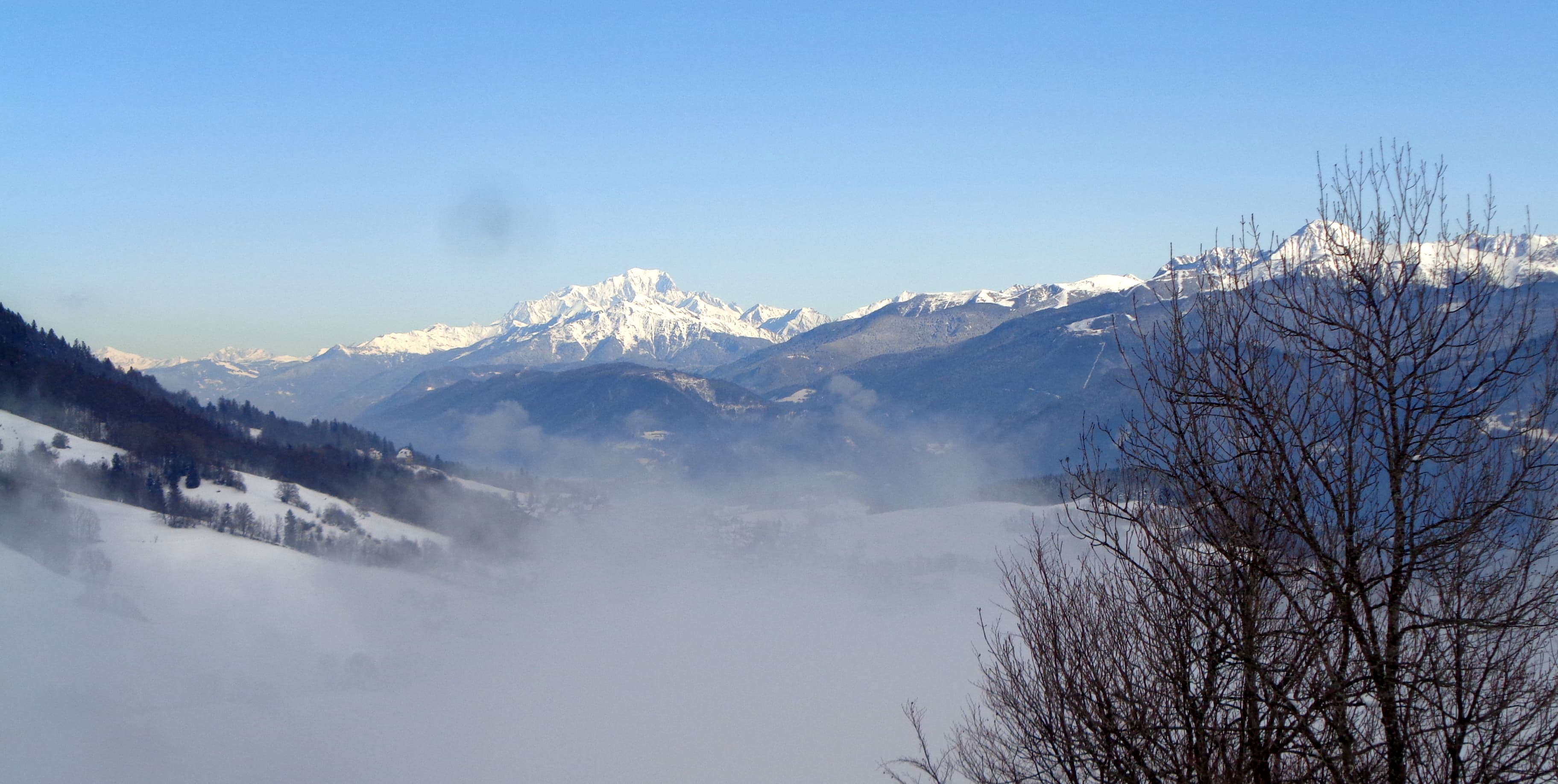Mt Blanc vu du plateau des Petites Roches