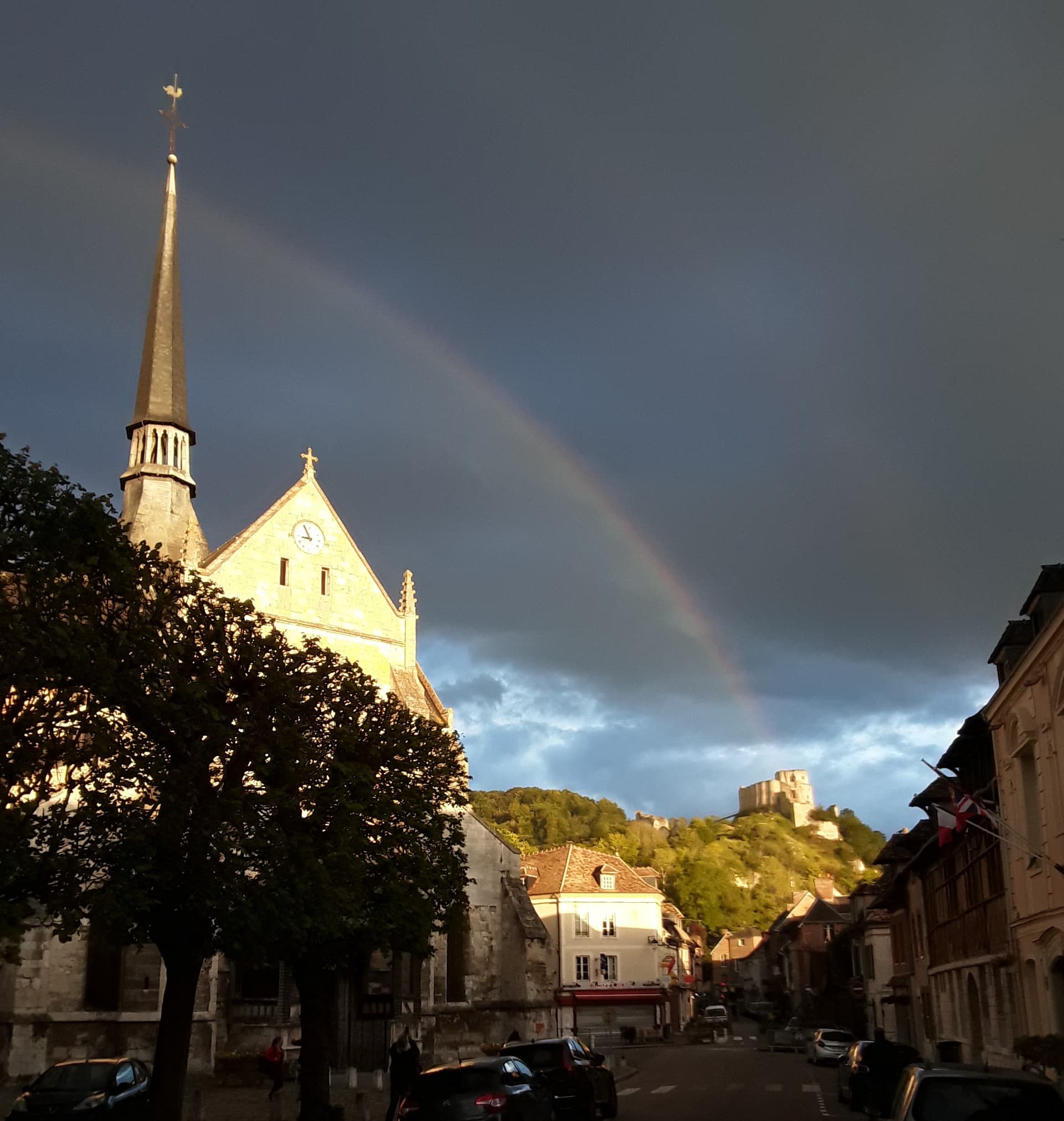 Arc-en-ciel normand sur Château Gaillard