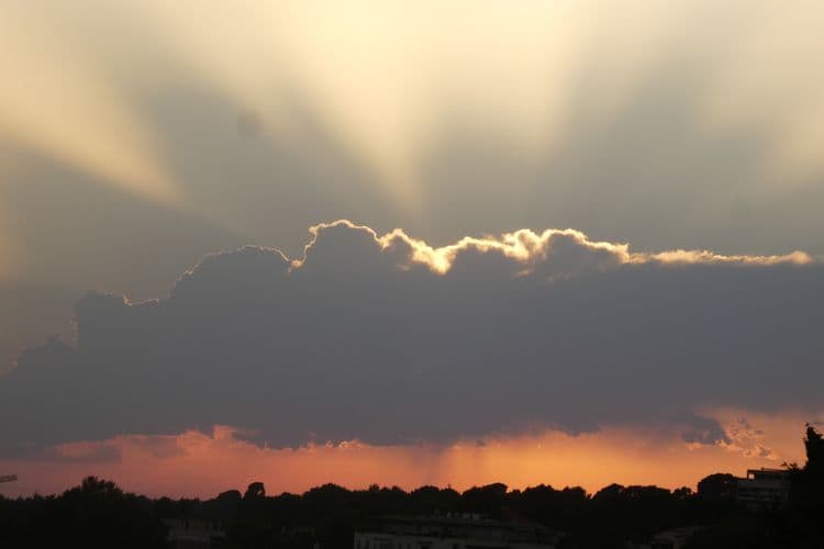 nuage coloré hier soir