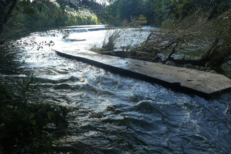 inondation ardèche du sud : chassezac en crue
