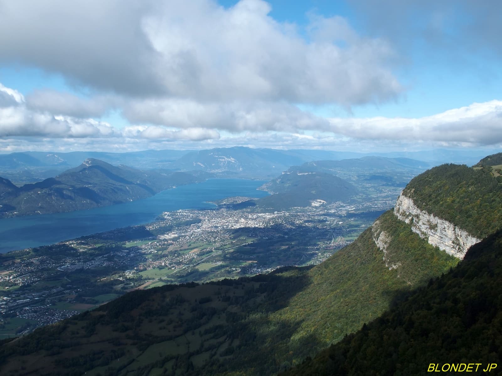 Lac du Bourget vu de la croix du Nivolet