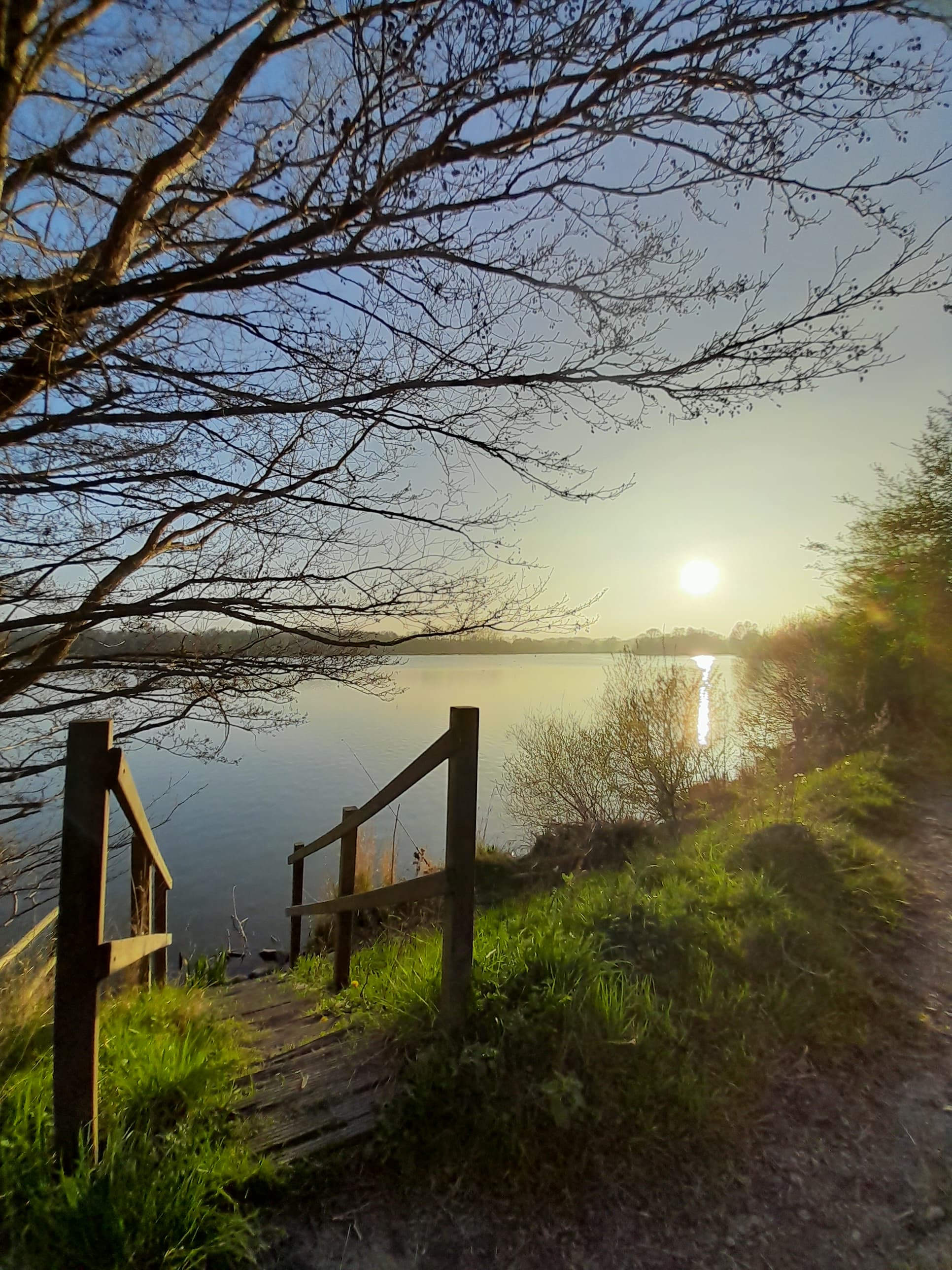 Coucher de soleil sur le lac du Héron