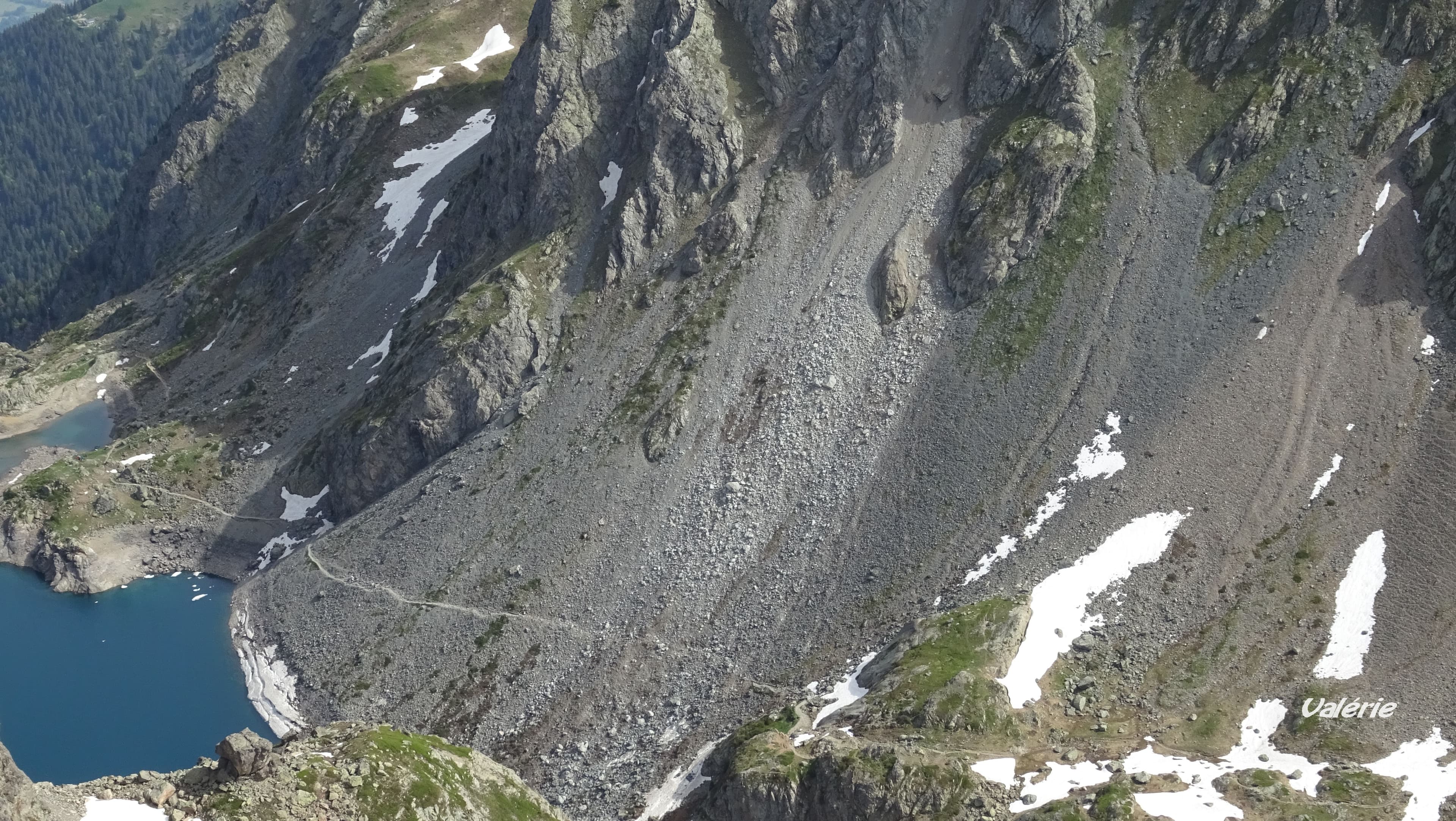 Eboulement près du Lac du Crozet