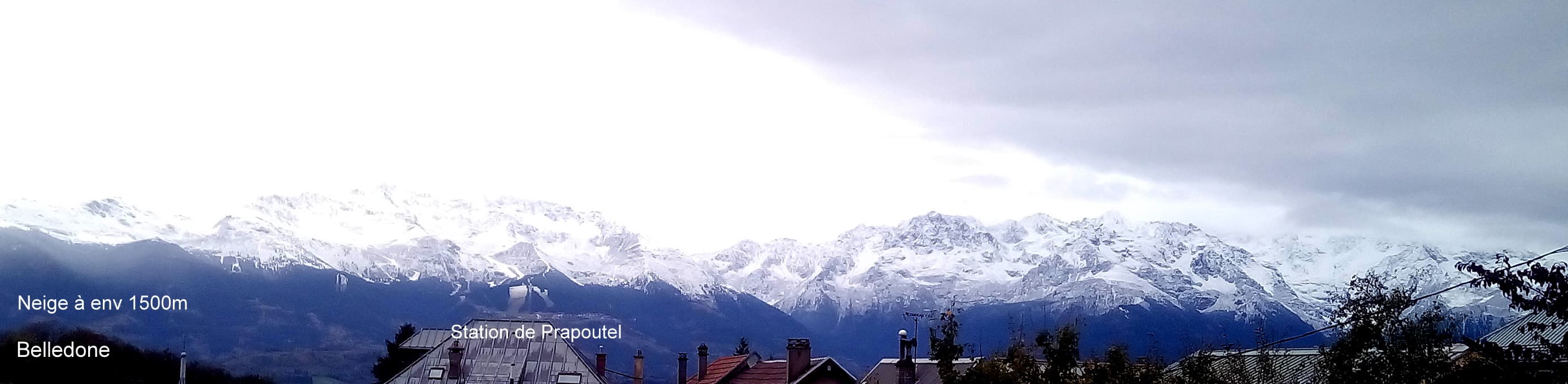 neige vers 1600m sur Belledone, le matin