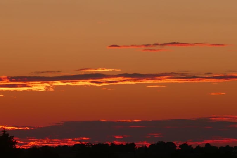 coucher de soleil étincelant