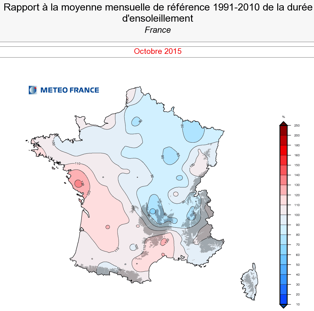 Image d'illustration pour Bilan d'octobre 2015 : frais, souvent sec et inégalement ensoleillé