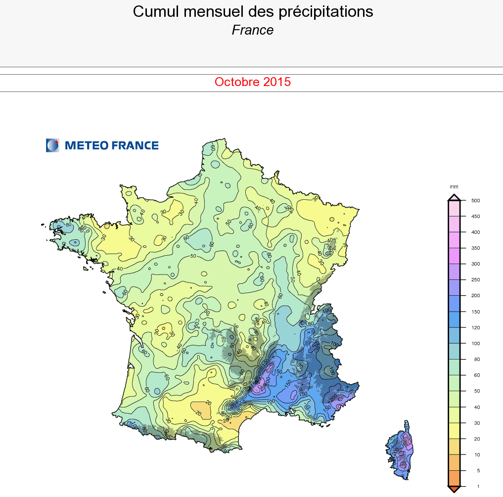 Image d'illustration pour Bilan d'octobre 2015 : frais, souvent sec et inégalement ensoleillé