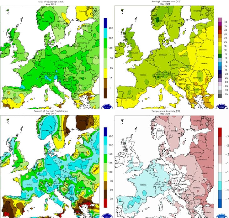 Image d'illustration pour Bilan météo de mai 2013 en France et en Europe