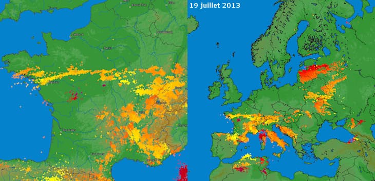 Image d'illustration pour Orages violents en Rhône Alpes et en Bretagne