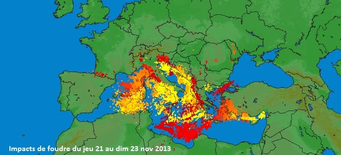 Image d'illustration pour Orages, fortes pluies et neige en Corse