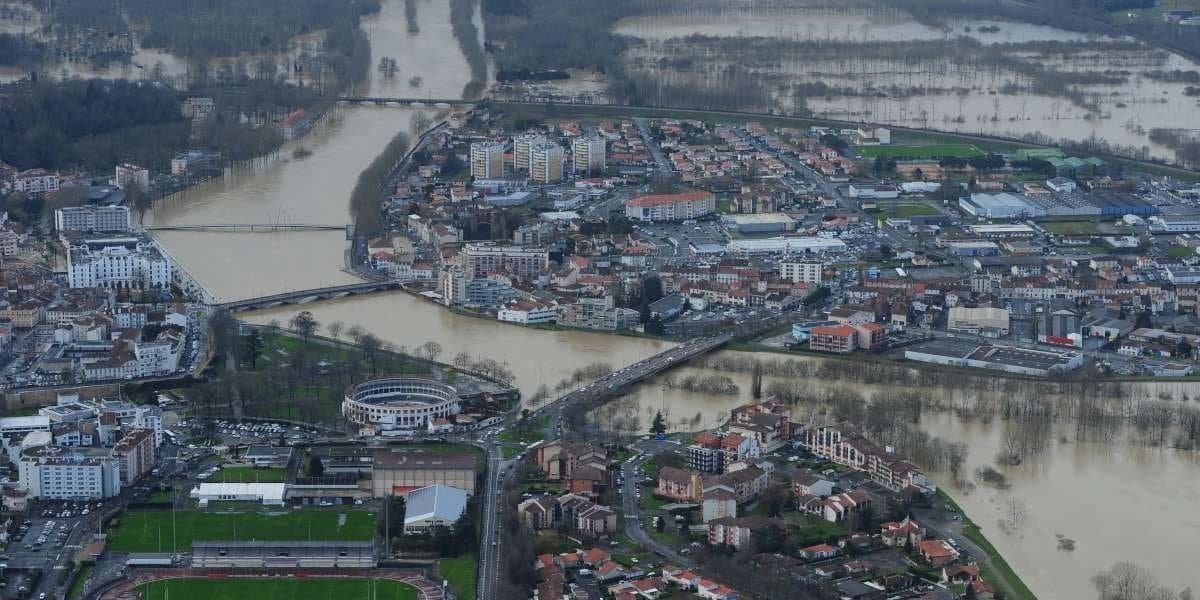 Image d'illustration pour Inondations majeures dans le Sud-Ouest du 24 janvier au 6 février