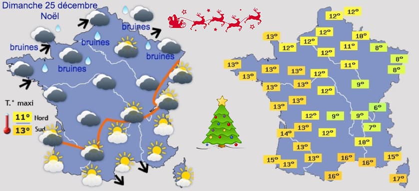 Image d'illustration pour Vos prévisions météo pour Noël 