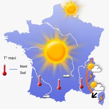 Fortes chaleurs suivies d'une vague orageuse en fin de semaine