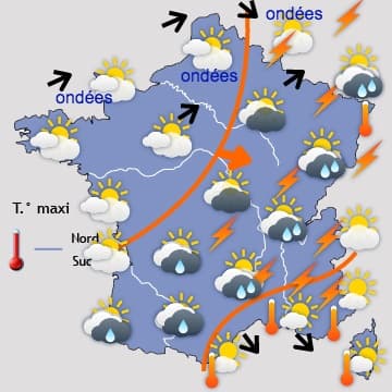 Persistance de la chaleur au Sud et à l'Est 