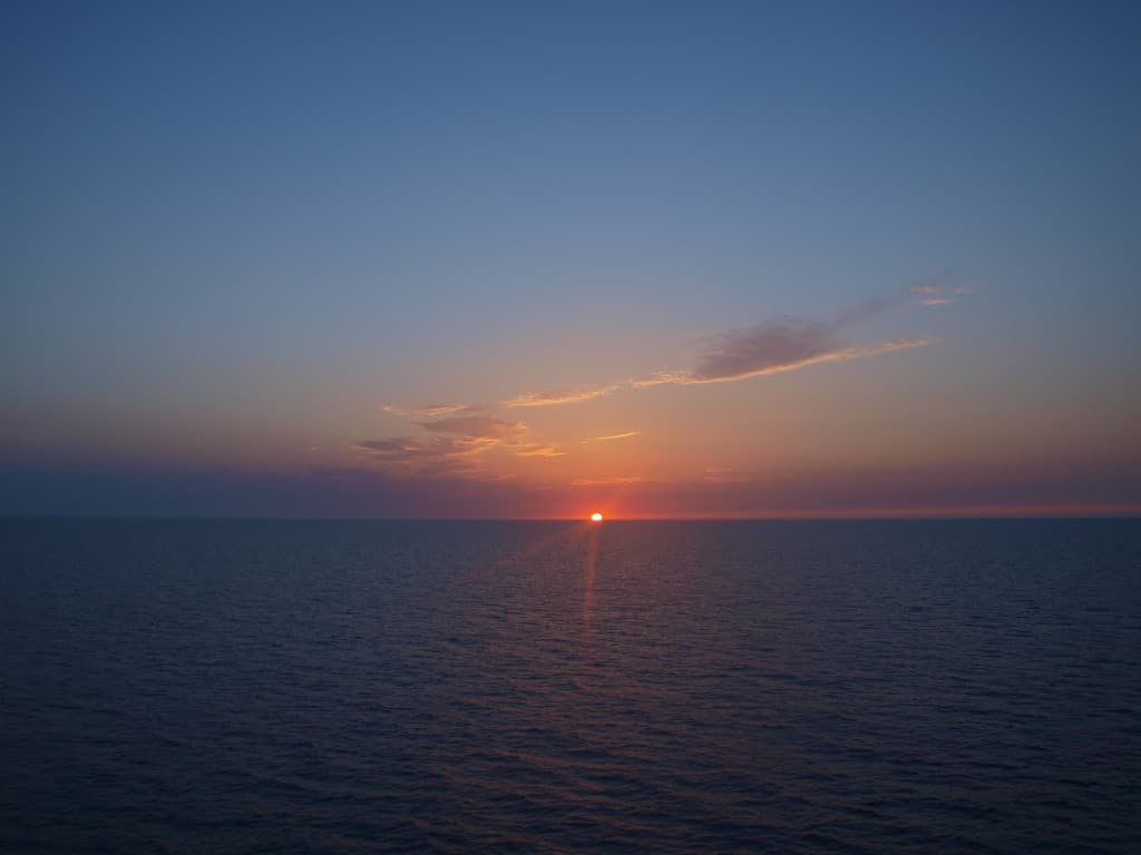 Coucher de soleil en méditerranée