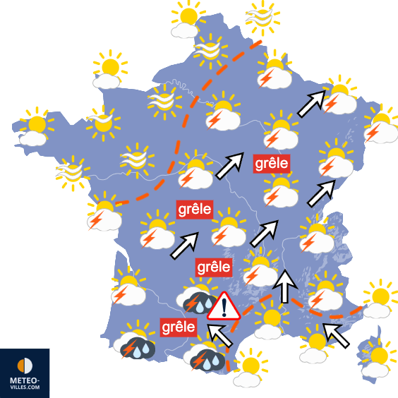 gros orages pour lundi, puis à nouveau sec