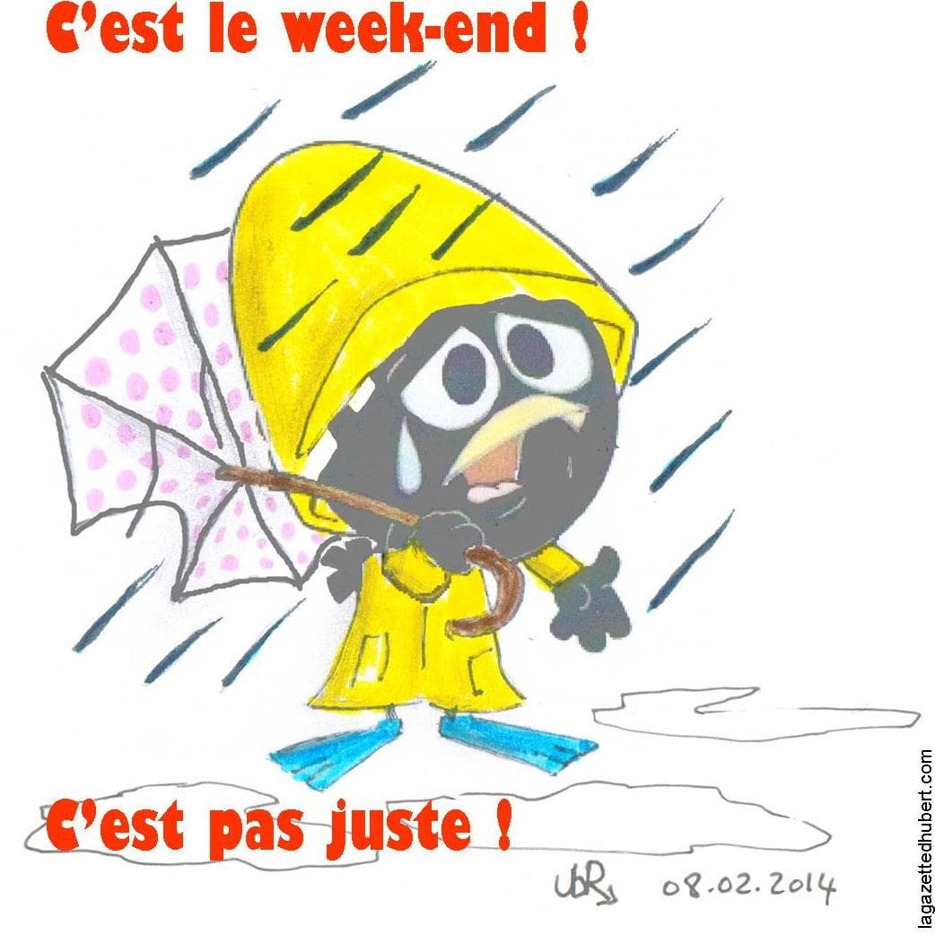 Image d'illustration pour Il fait beau la semaine et il pleut le week-end !