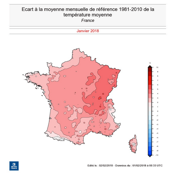 Image d'illustration pour Janvier 2018 : le plus doux depuis plus d'un siècle en France