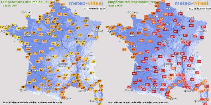 Image d'illustration pour Bilan du coup de chaud en France du 19 au 21 août 2020