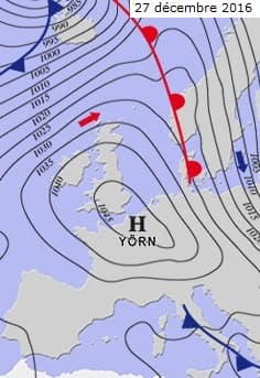 Image d'illustration pour Pressions atmosphériques exceptionnelles sous l'anticyclone Yörn