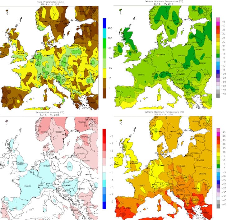 Image d'illustration pour Bilan météo hebdomadaire sur la France et l'Europe