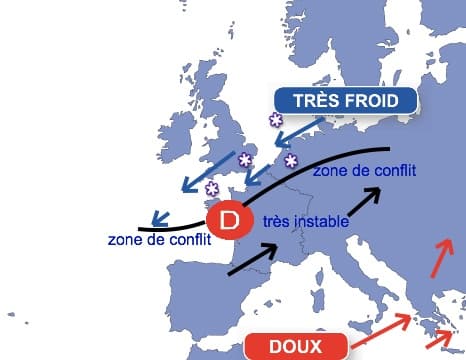 Image d'illustration pour 10/03/2013 - neige prévue dans le Nord-ouest de la France pour lundi