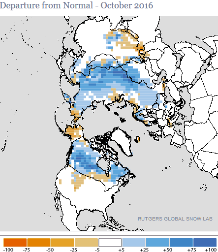 Image d'illustration pour L'enneigement devient excédentaire sur l'hémisphère Nord
