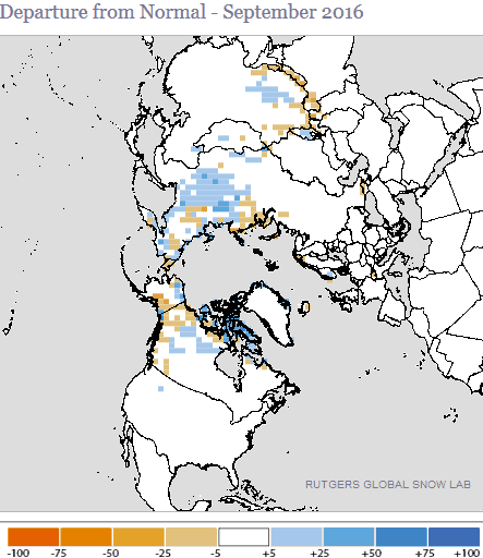 Image d'illustration pour L'enneigement devient excédentaire sur l'hémisphère Nord