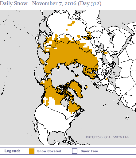 Image d'illustration pour L'enneigement devient excédentaire sur l'hémisphère Nord