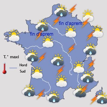 Généralisation progressive de la chaleur et des orages
